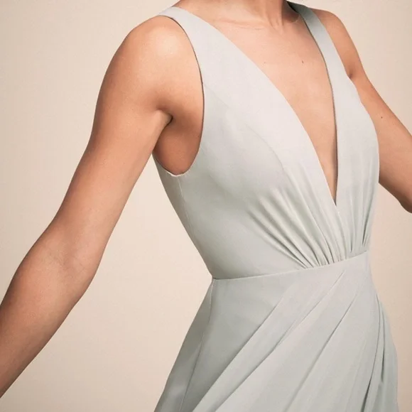 Jenny Yoo Bridesmaid Dress Ryan Morning Mist Blue Green Size 6 Maxi Formal Gown Jenny Yoo Bridesmaid Dress Ryan Morning Mist Blue Green Size 6 Maxi Formal Gown
